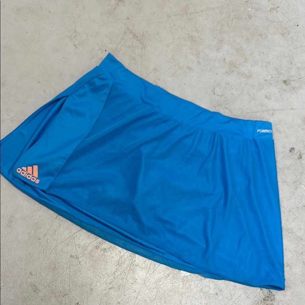 Adidas Vibrant Blue Skirt with Orange Shorts - NWOT Athletic Skirt - Size Medium